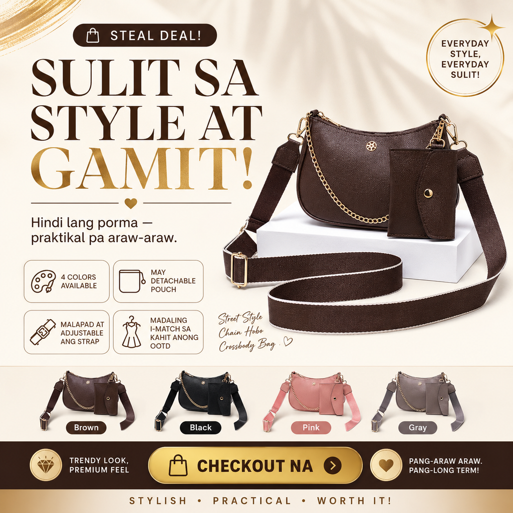 Street Style Chain Hobo Crossbody Bag