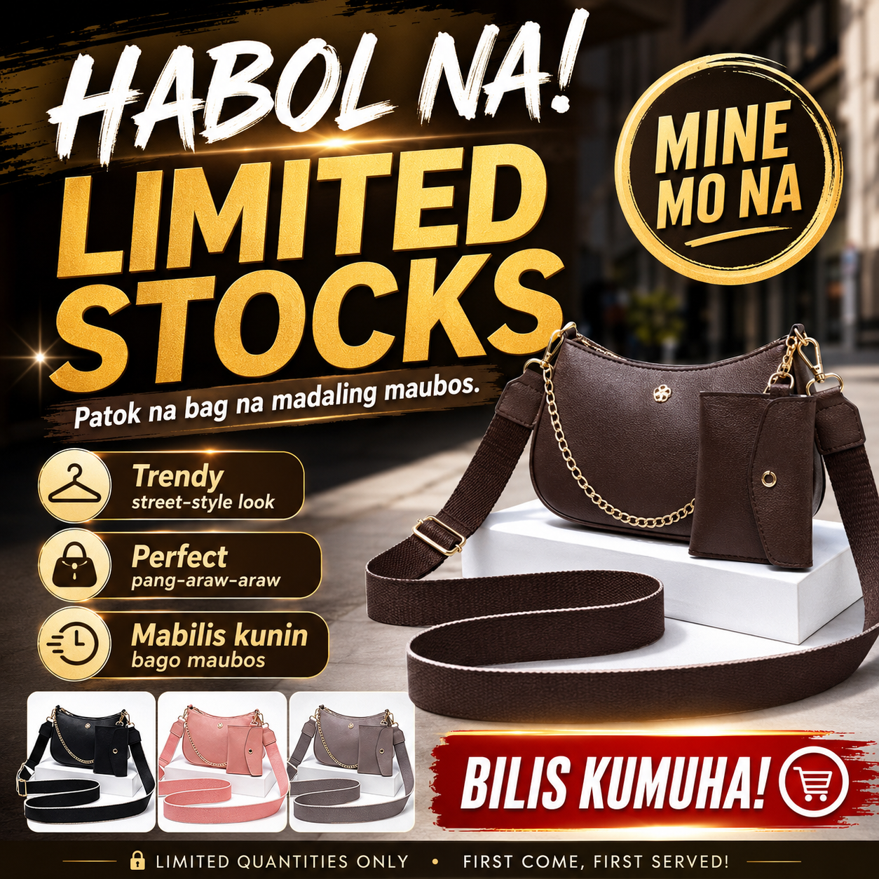 Street Style Chain Hobo Crossbody Bag
