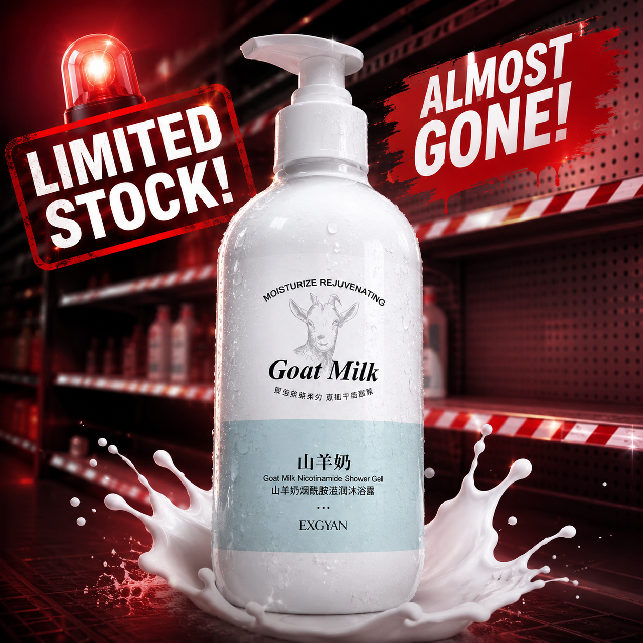 Goat Milk Nicotinamide Body Wash 500ml