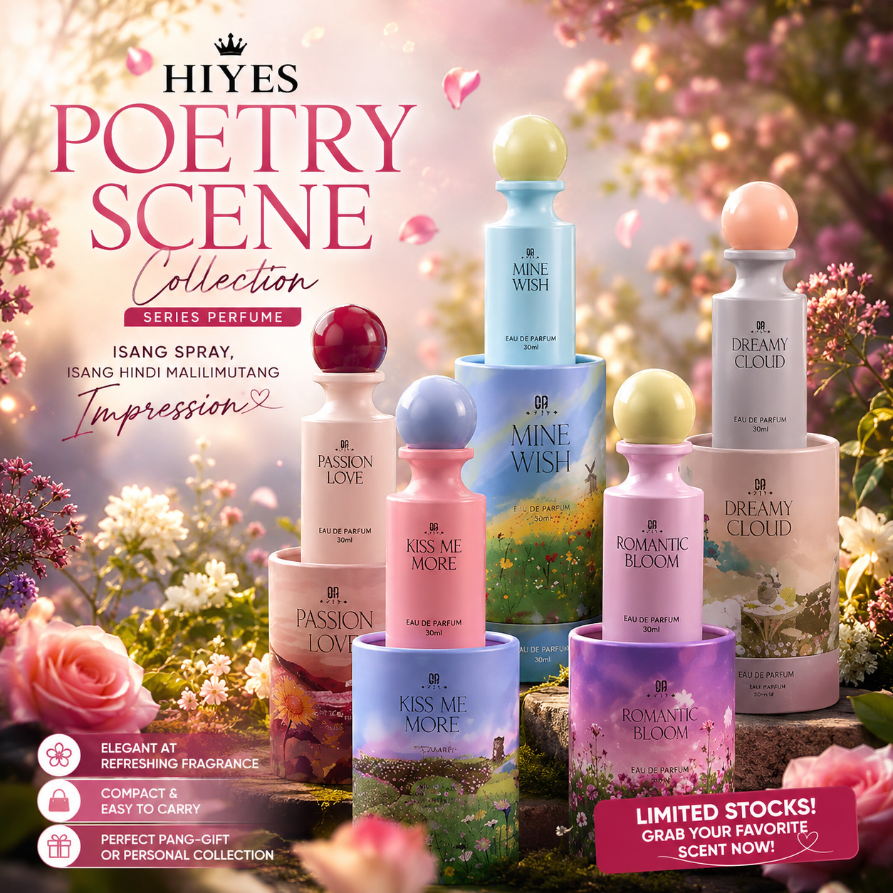 HIYES Poetry Scene Collection Series Perfume 30ml