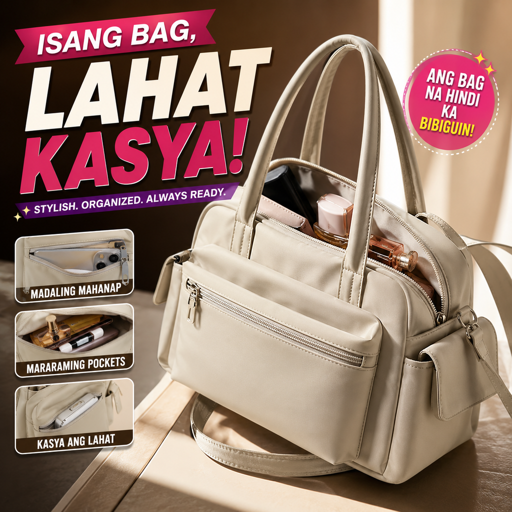 Fashion Nylon Multi Pockets Shoulder Bag