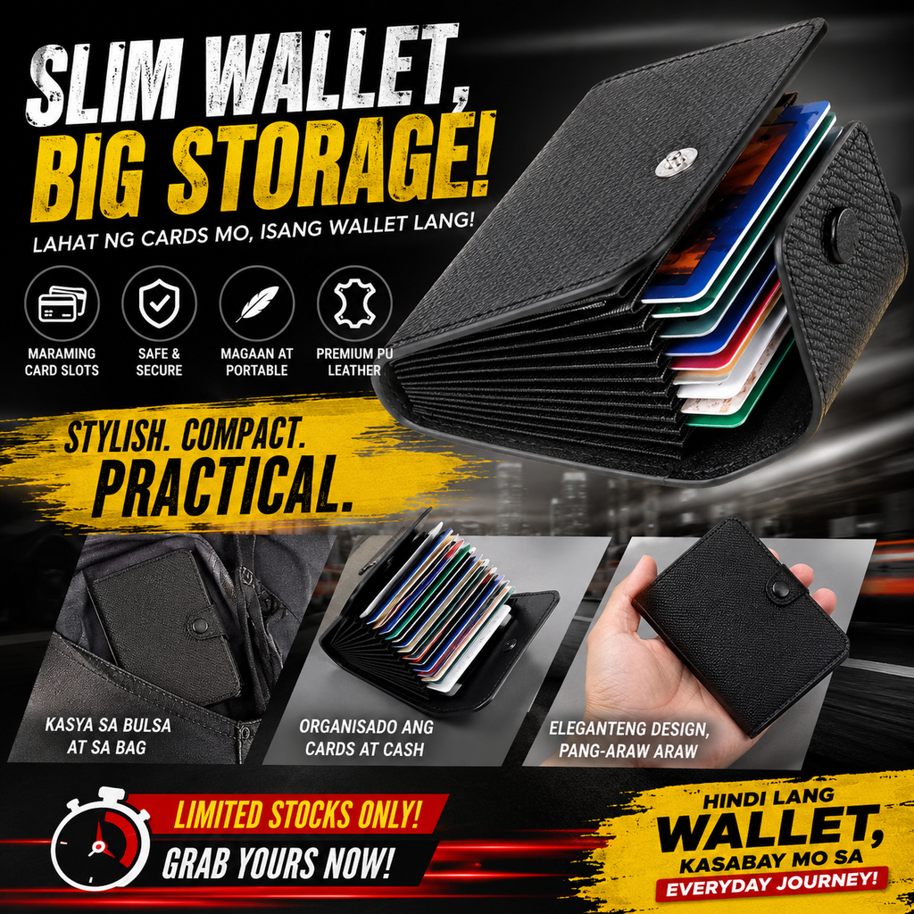 Multi-Card Slot PU Leather Wallet