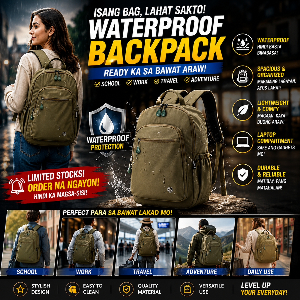 Waterproof Leisure Travel Student Backpack (HZ006)