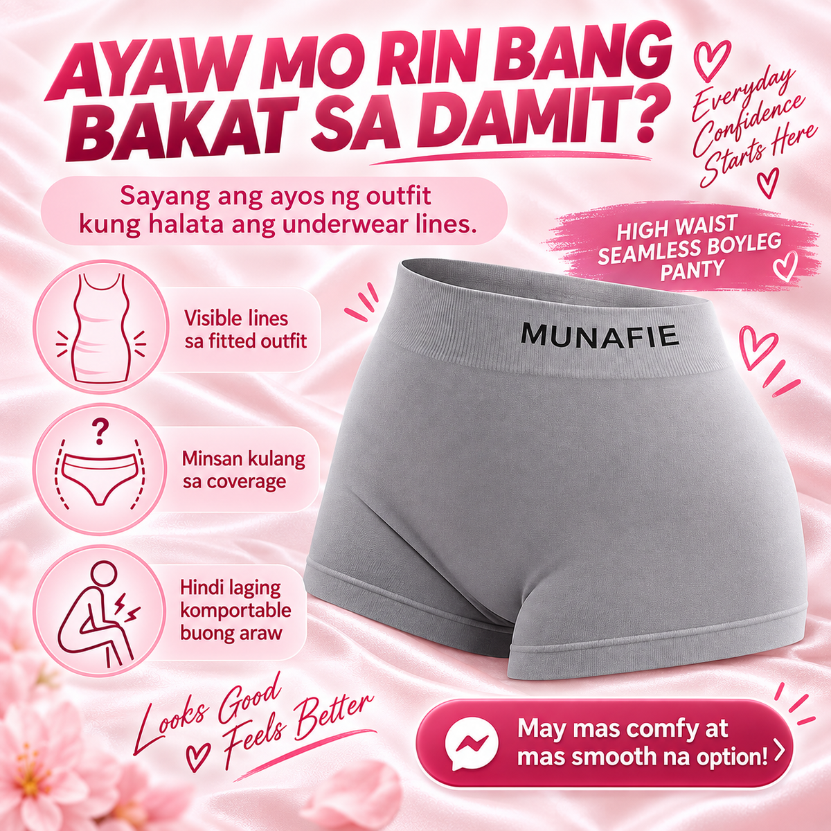 High Waist Seamless Boyleg Panty