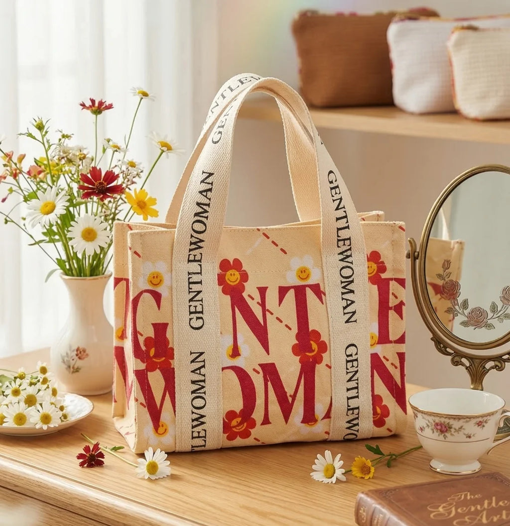 GM Canvas Tote Bag with Zipper