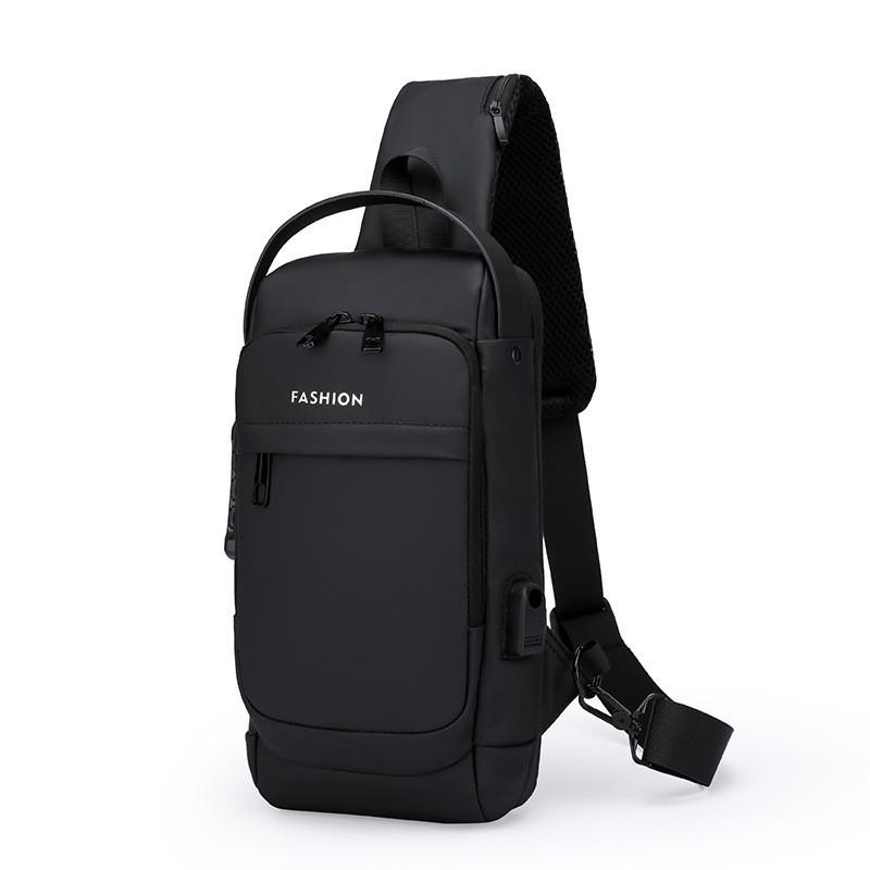 Anti-theft Waterproof Chest Bag with USB Charging Port