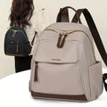 Vintage-Inspired Waterproof Oxford Backpack