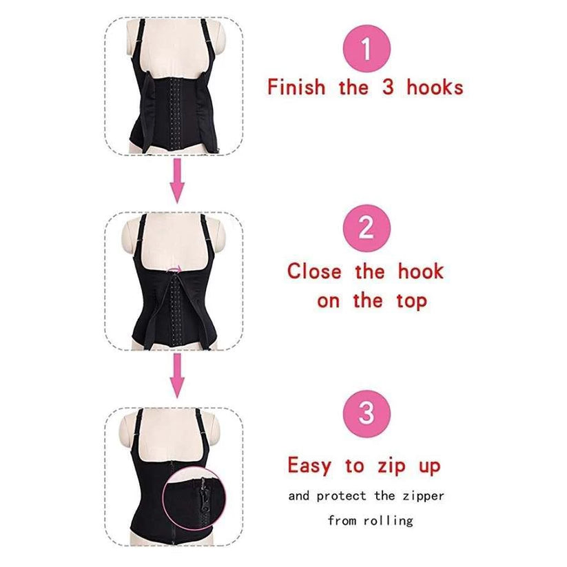 Women's Body Shaper Waist Trainer Corset Vest