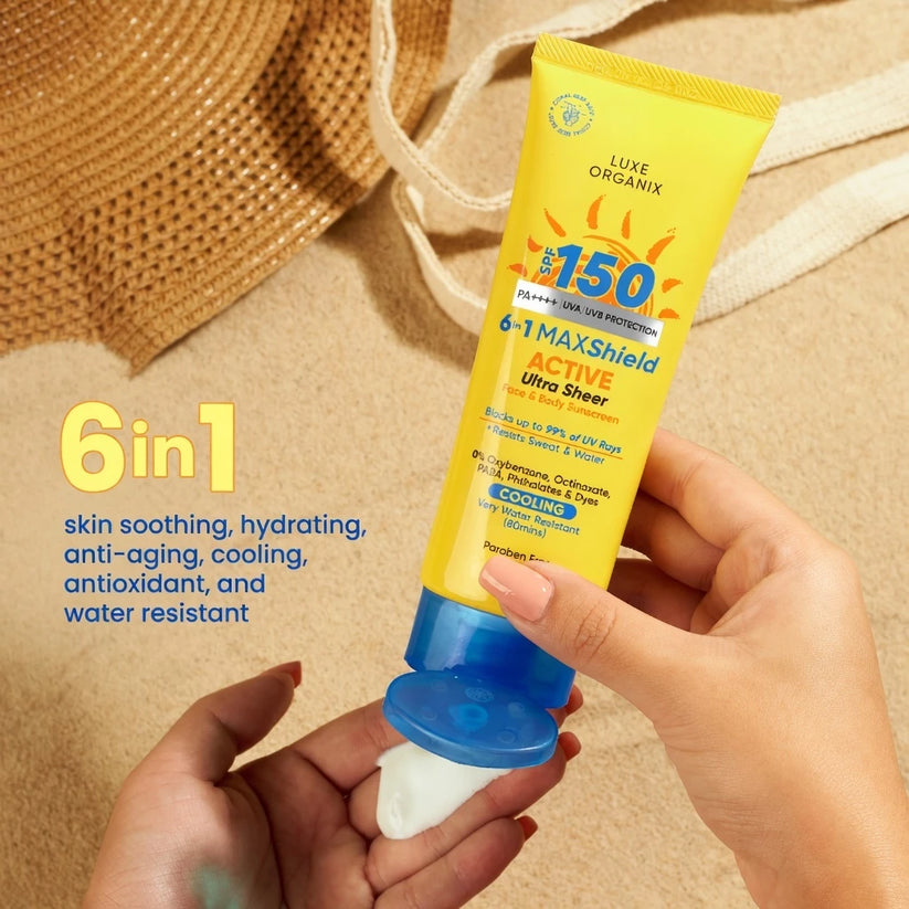 Luxe Organix SPF 150 MAXShield Ultra Protection Sunscreen For Face & Body 100ml
