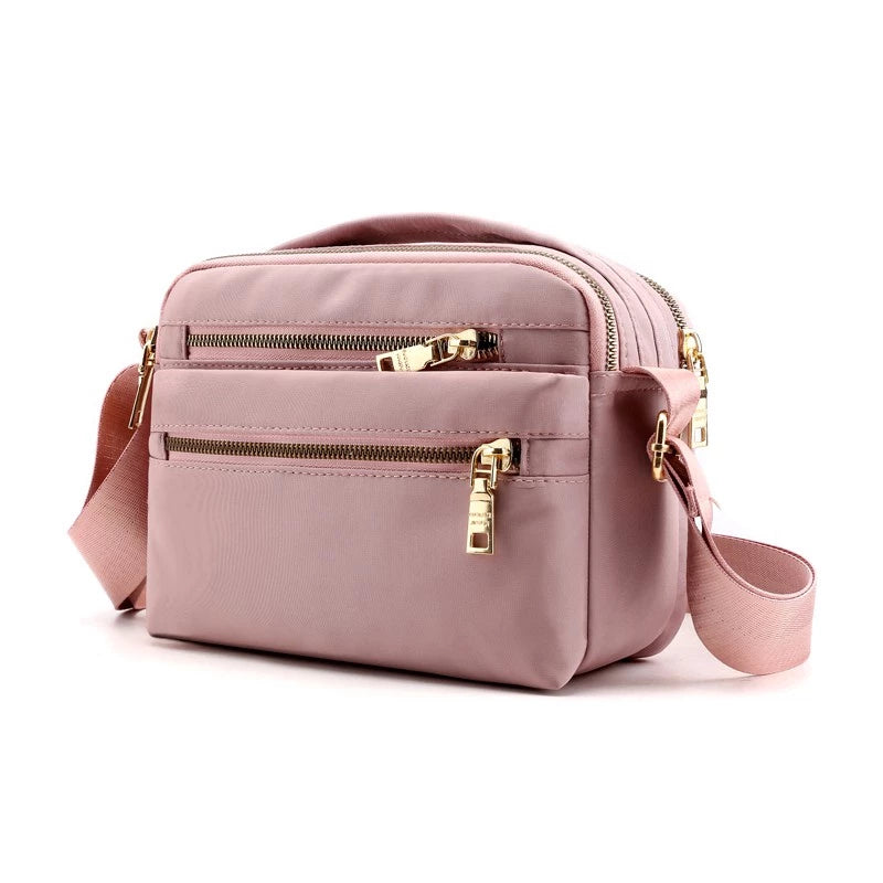 Multi Pocket Waterproof Nylon Messenger Crossbody Bag