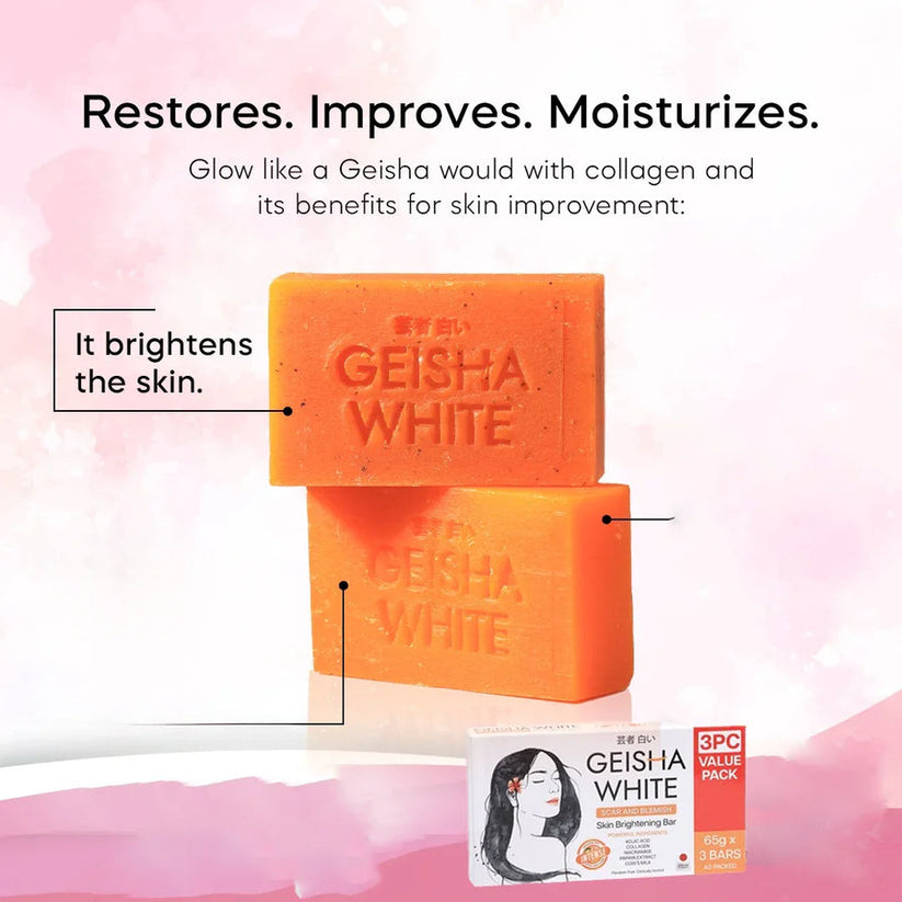 GEISHA WHITE Intense Bar 65g x 3