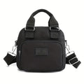 Multicompartment Nylon Crossbody Bag with Adjustable Strap