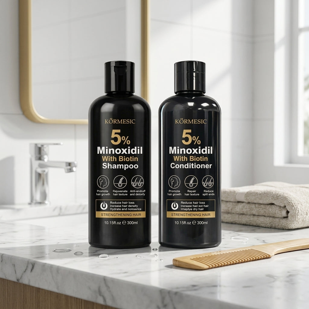 KORMESIC 5% Minoxidil with Biotin Shampoo & Conditioner