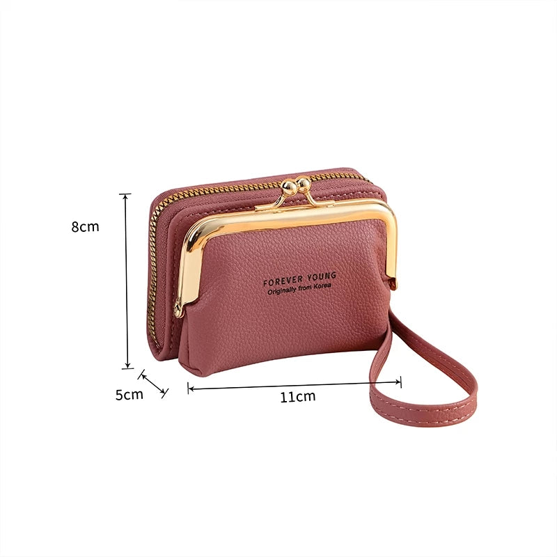 Women's Elegant Card Holder Wallet with Detachable Coin Purse