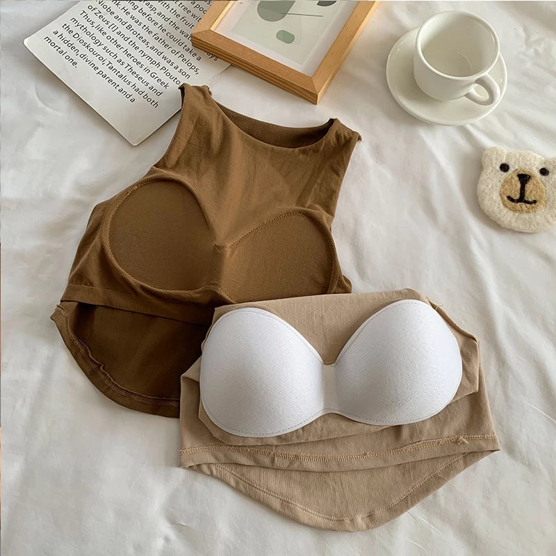 Padded Ribbed Halter Crop Top
