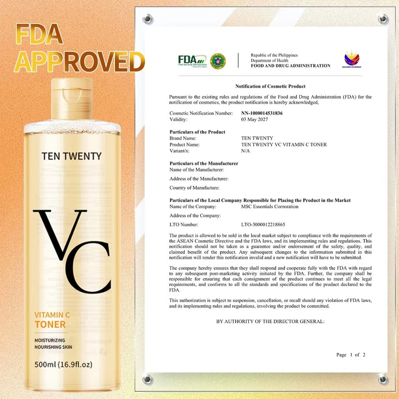 TEN TWENTY VC/HA/SN Toner 500ml