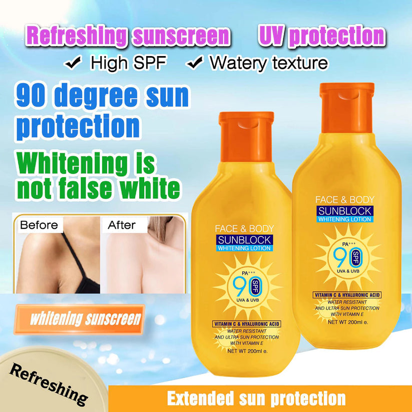 MEMI Face and Body Sunblock Whitening Lotion SPF90 PA+++ 200ml