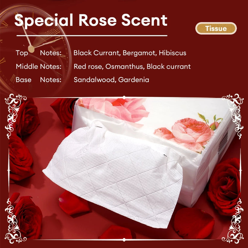 MUNAFIE Rose Scent Facial Tissue Paper