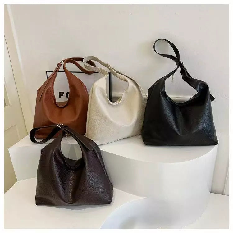 Soft Leather Large Capacity Shoulder Sling Bag