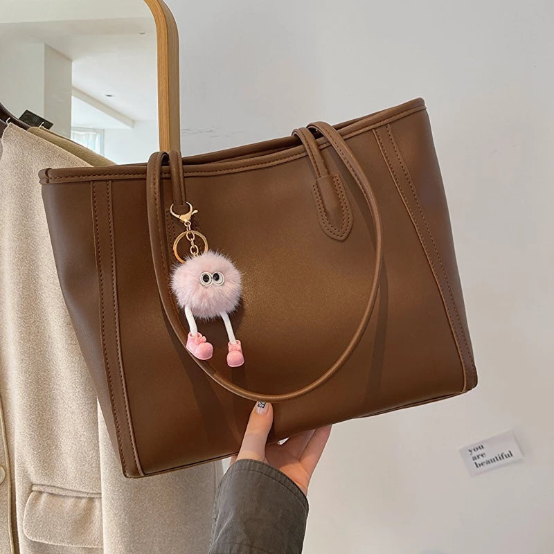 Large Capacity Leather Tote Bag