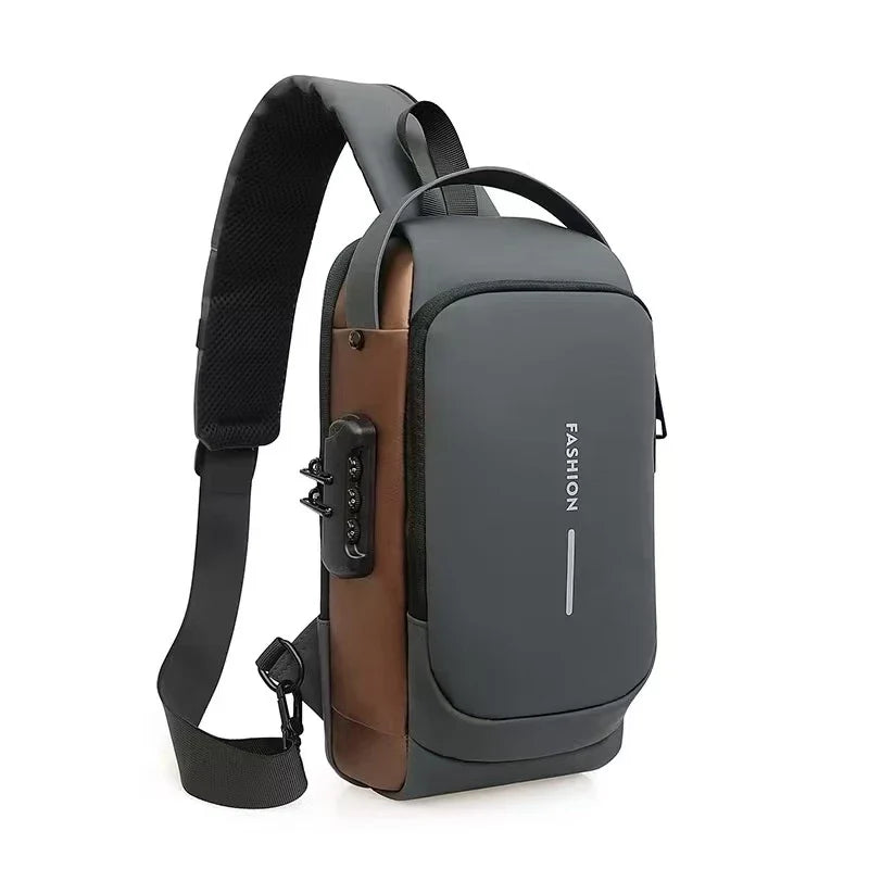 Anti-theft Waterproof Chest Bag with USB Charging Port