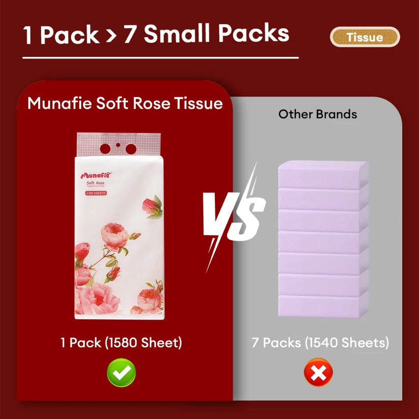 MUNAFIE Rose Scent Facial Tissue Paper