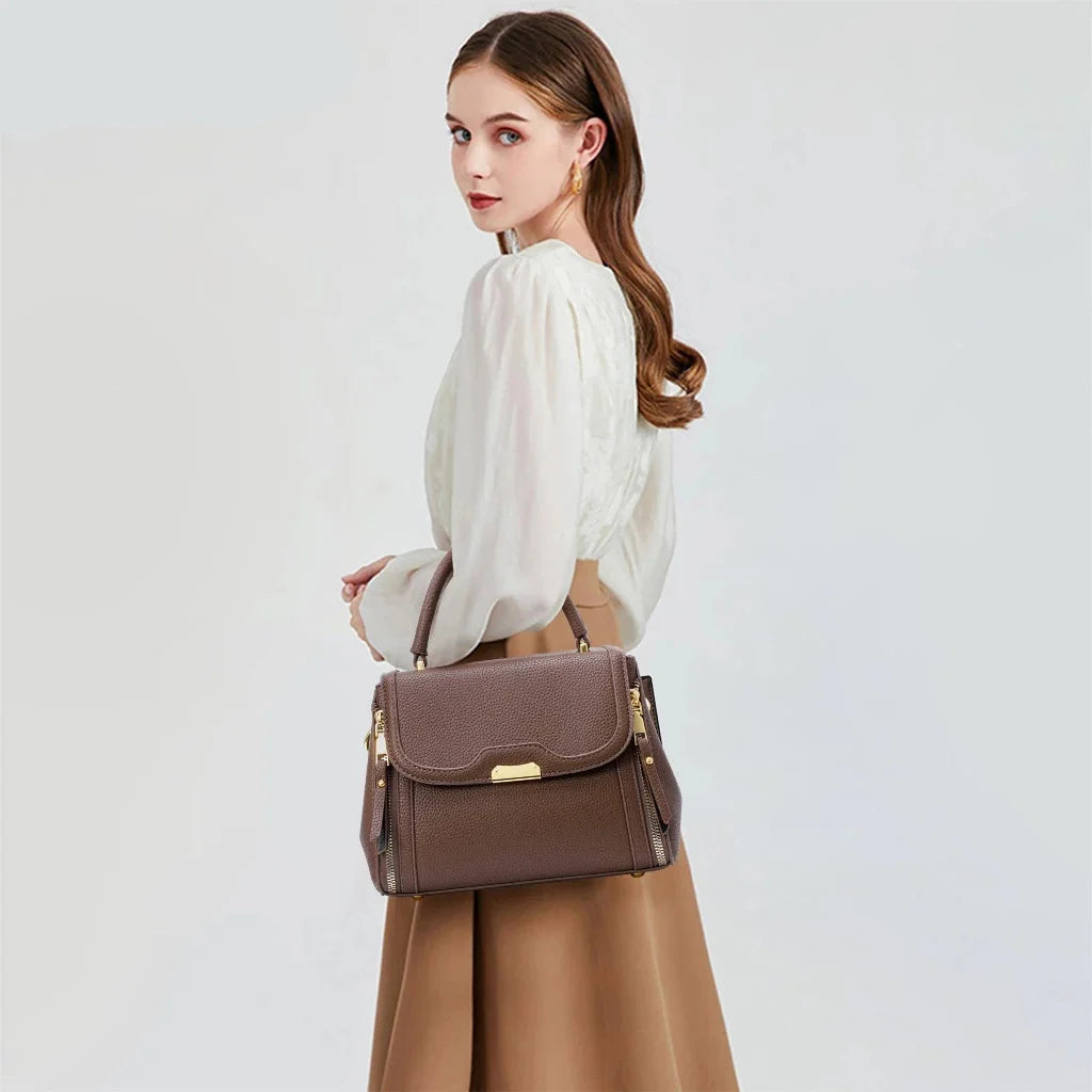 Premier High-End Leather 2 Way Fashion Ladies Handbag