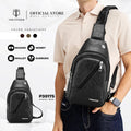 Volunteer Leather Men's Anti Theft Chest Sling Bag
