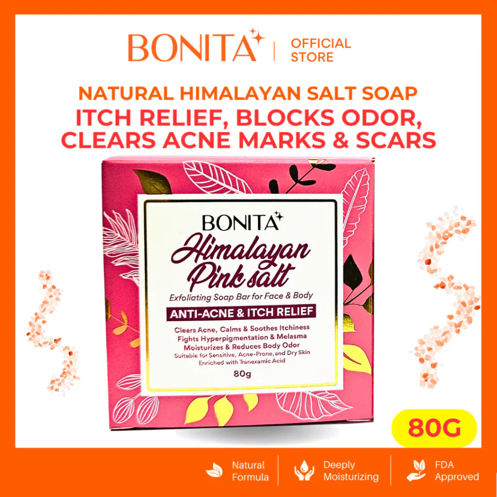 BONITA Himalayan Salt, Sunflower Niacinamide & Tawas Calamansi Persimmon Soap Bar 80g