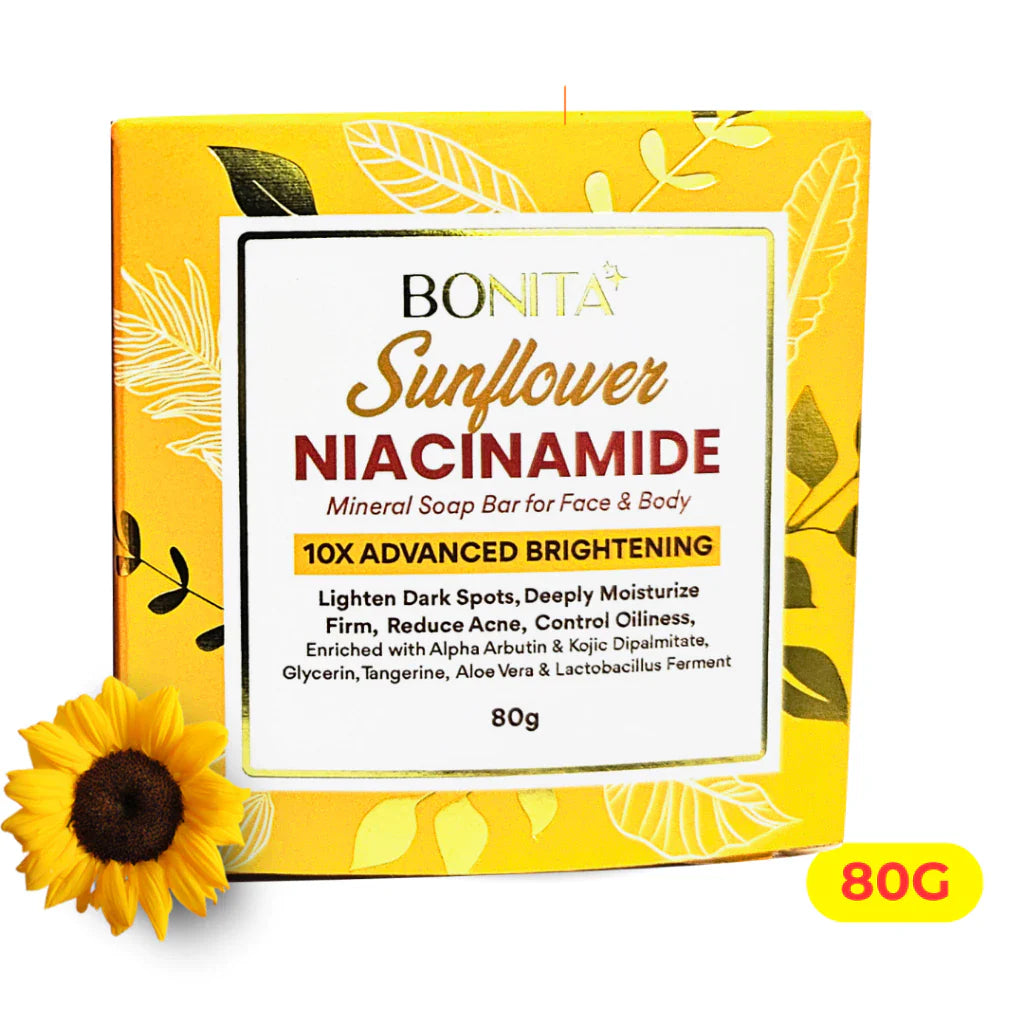 BONITA Himalayan Salt, Sunflower Niacinamide & Tawas Calamansi Persimmon Soap Bar 80g