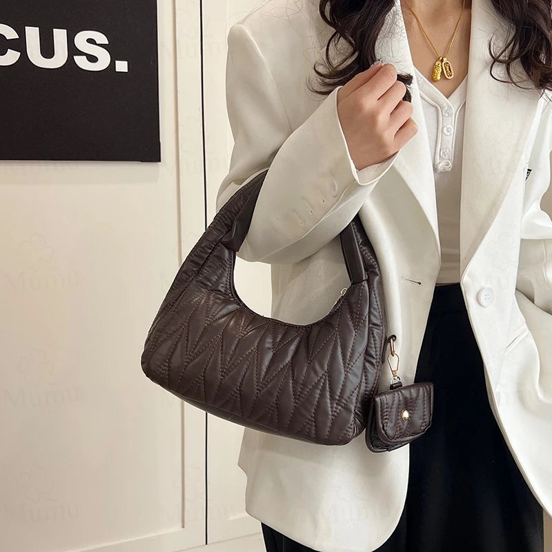 2-in-1 Embroidered Shoulder Bags with Coin Purse