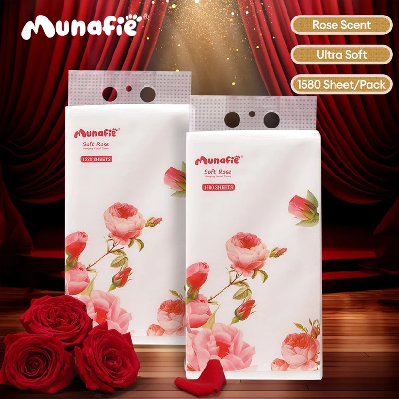 MUNAFIE Rose Scent Facial Tissue Paper