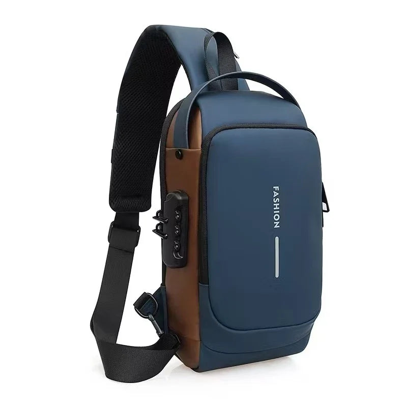 Anti-theft Waterproof Chest Bag with USB Charging Port