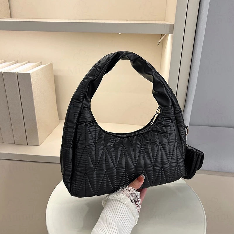 2-in-1 Embroidered Shoulder Bags with Coin Purse