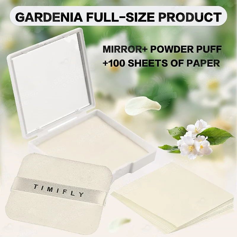 100 Sheets Face Oil Blotting Paper with Mirror and Puff