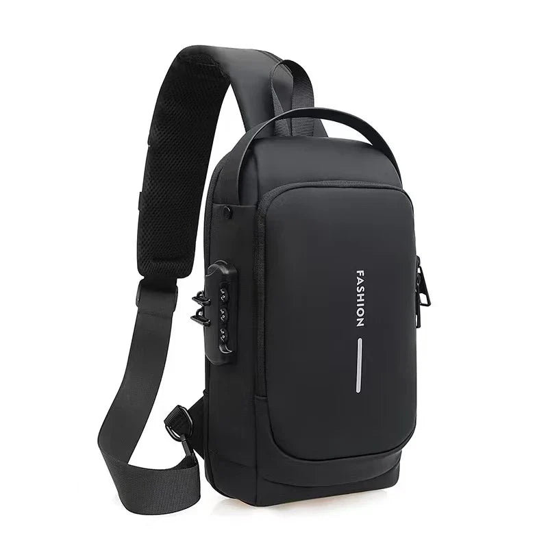 Anti-theft Waterproof Chest Bag with USB Charging Port