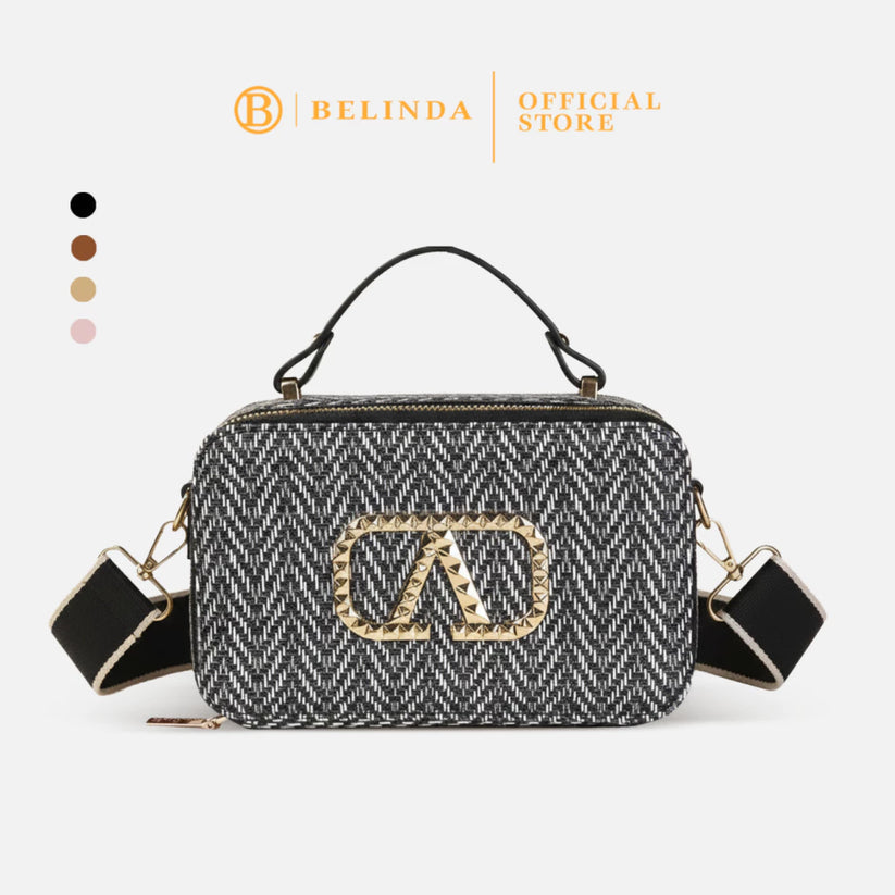 BELINDA Tweed Top Handle Crossbody Bag