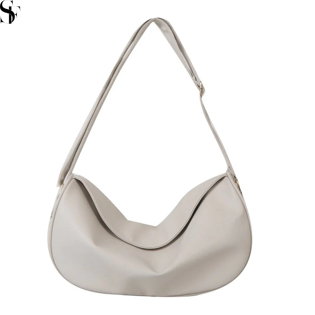 Crescent Leather Casual Sling Bag