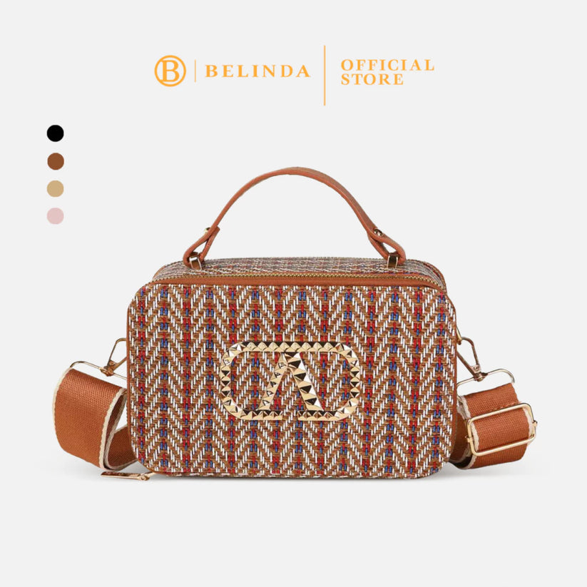 BELINDA Tweed Top Handle Crossbody Bag