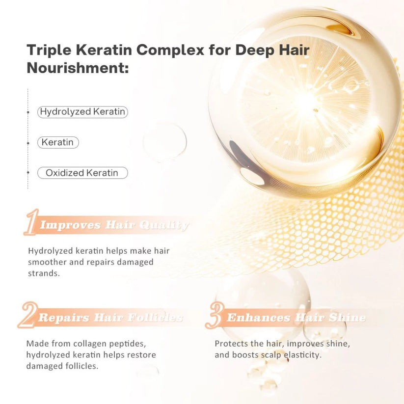 WELL HAIR Keratin Frizz Control Keratin+Bamboo Extract Hair Mask 1000g