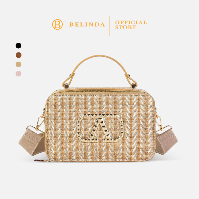 BELINDA Tweed Top Handle Crossbody Bag