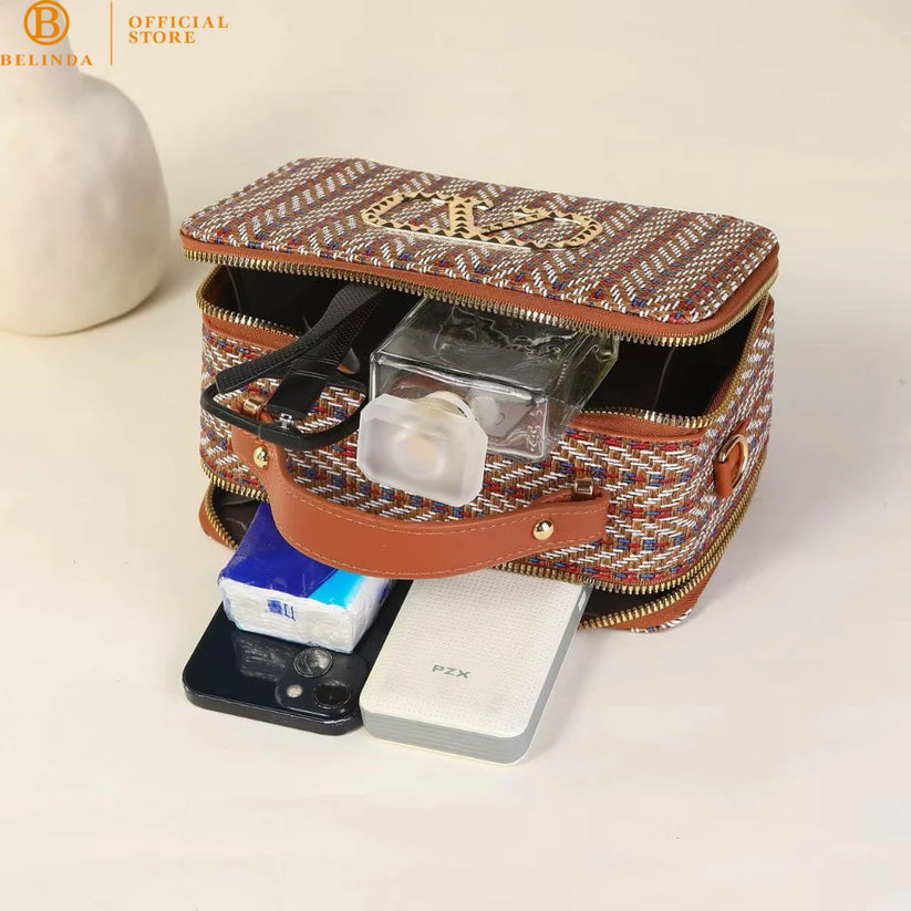 BELINDA Tweed Top Handle Crossbody Bag