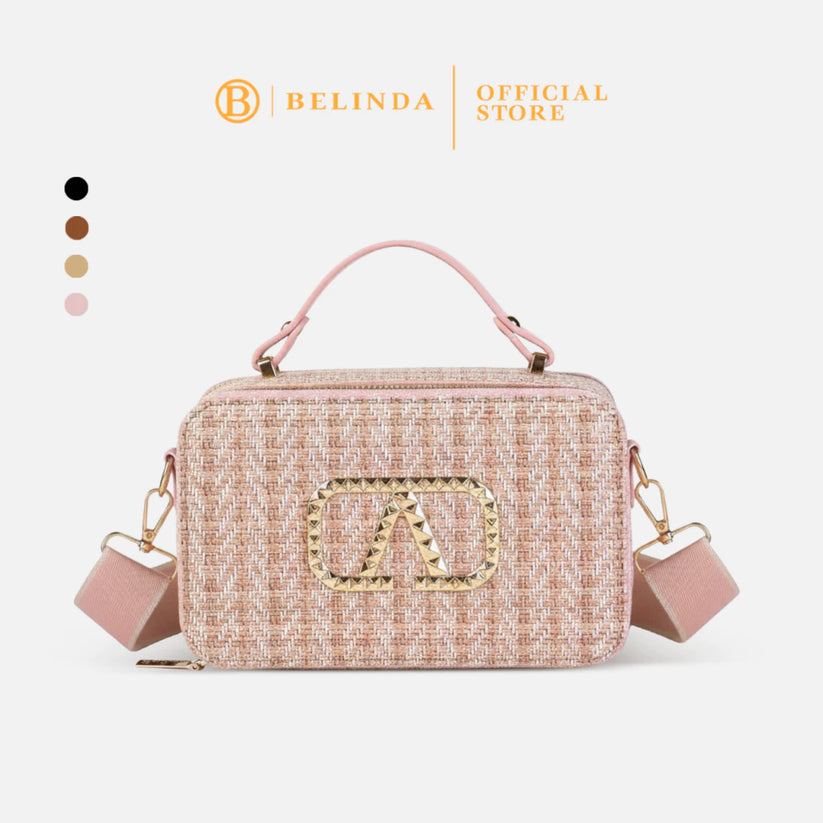 BELINDA Tweed Top Handle Crossbody Bag