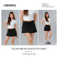 Women Drawstring Plain Neoprene Skort