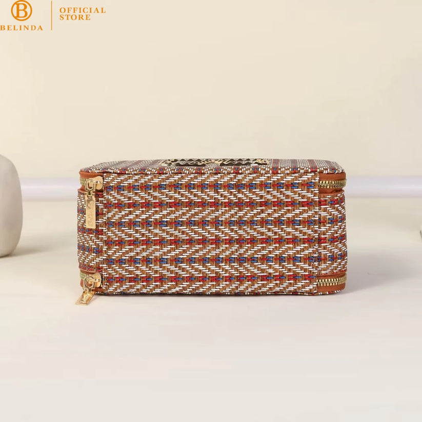 BELINDA Tweed Top Handle Crossbody Bag