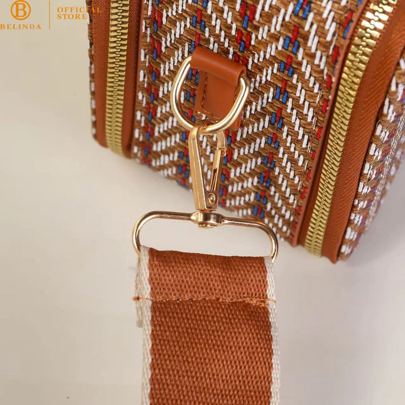 BELINDA Tweed Top Handle Crossbody Bag