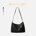 Japanese Soft Leather Pleated Shoulder Bag
