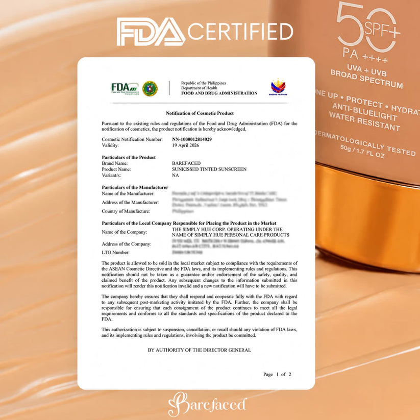 Barefaced Sunkissed Tinted Sunscreen SPF50+ PA++++ 50g