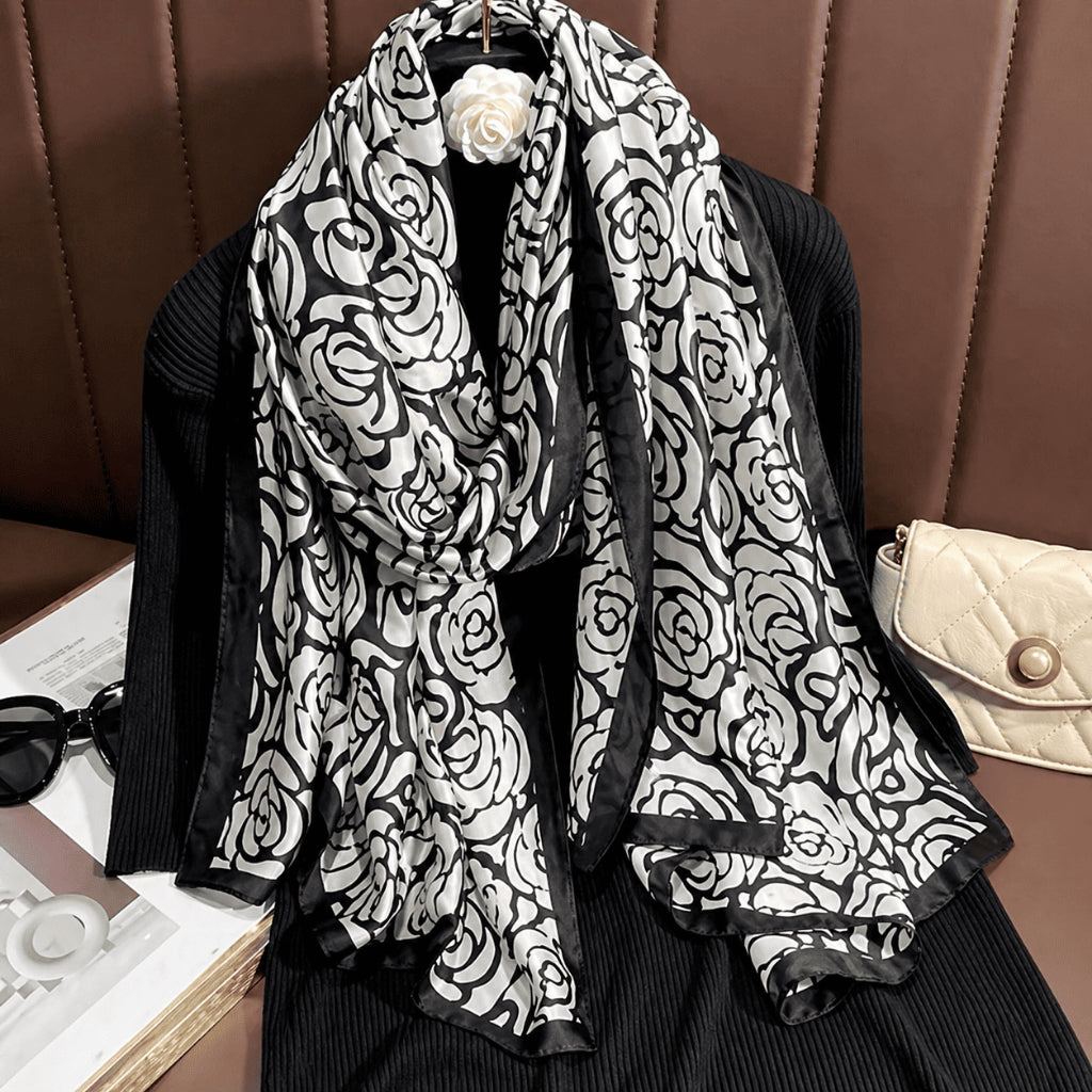 Long Printed Fashion Silk Scarf