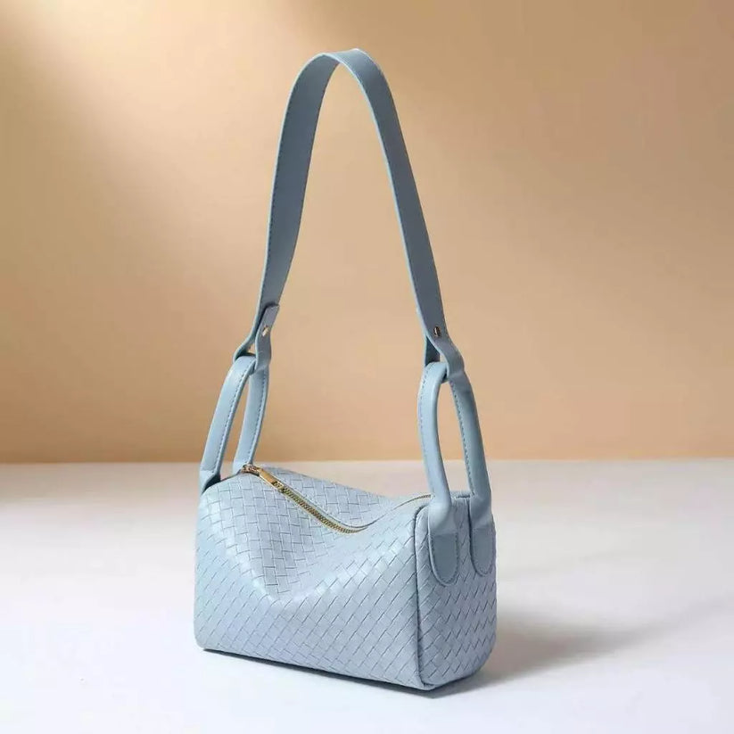 Leather Woven Shoulder Bag